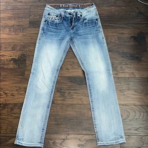Rock revival men’s jeans